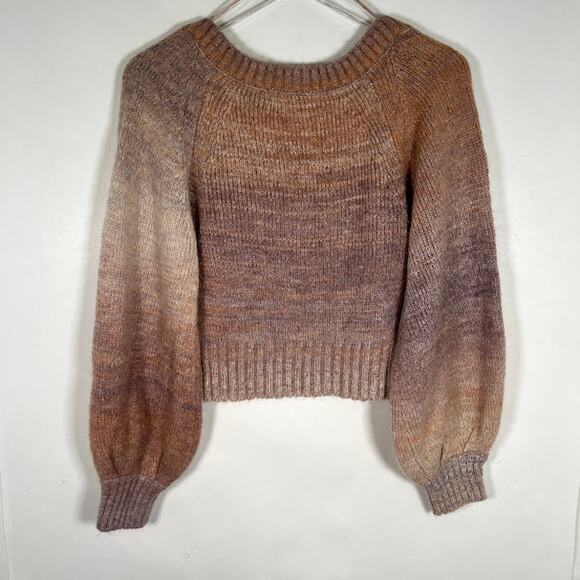 L*Space Paige Square Neck Cropped Pullover Sweater S Temescal Canyon Knit Cozy - Picture 4 of 10